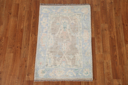 Muted Oushak Turkish Area Rug 2x3