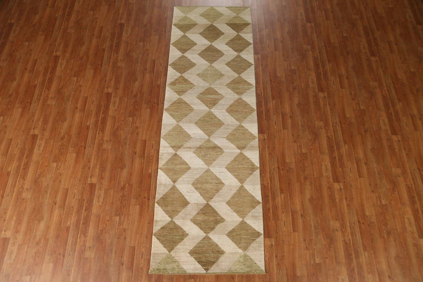 Geometric Gabbeh Wool Runner Rug 3x10