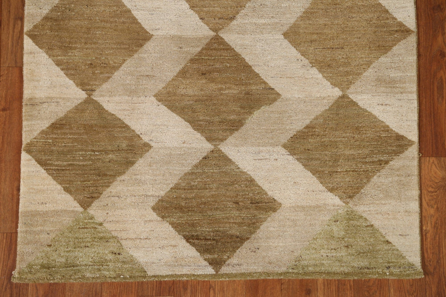 Geometric Gabbeh Wool Runner Rug 3x10