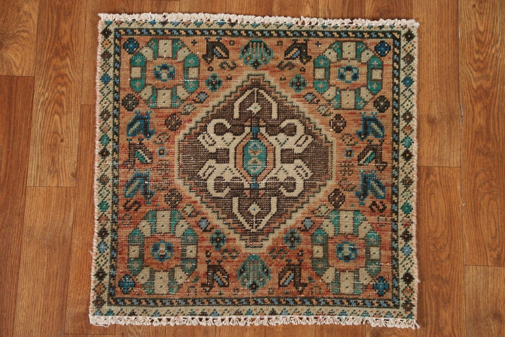 Tribal Gharajeh Persian Square Rug 2x2