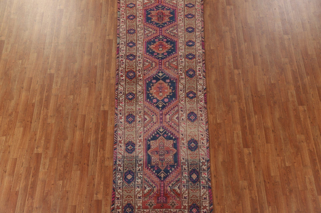 Wool Shiraz Persian Runner Rug 4x11