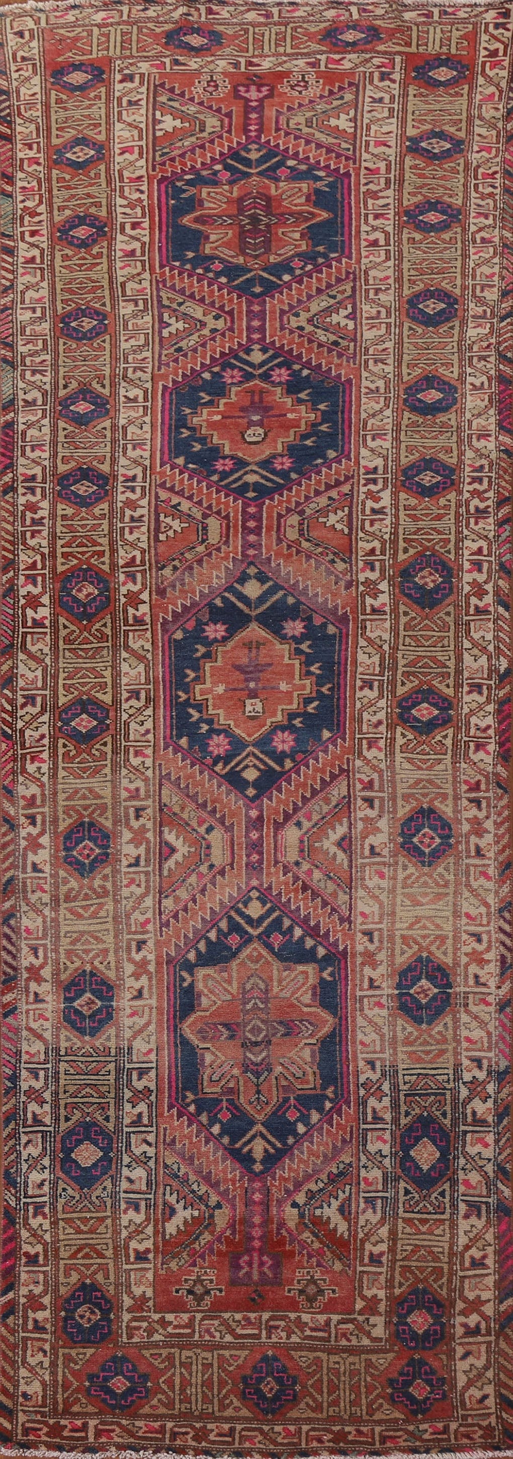 Wool Shiraz Persian Runner Rug 4x11