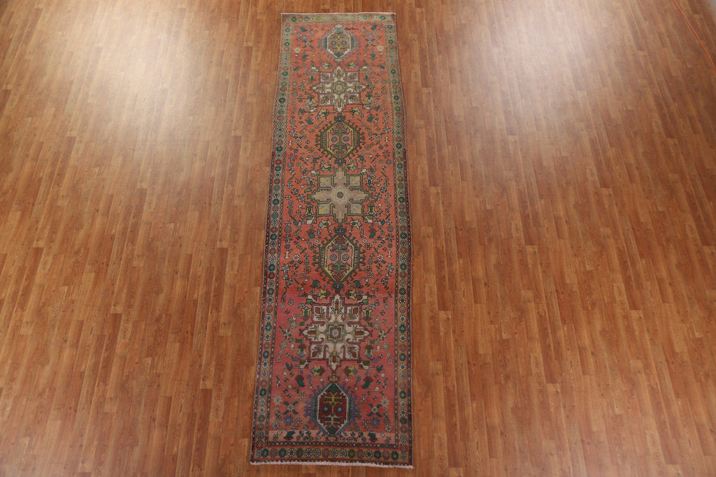 Vegetable Dye Heriz Persian Runner Rug 3x13