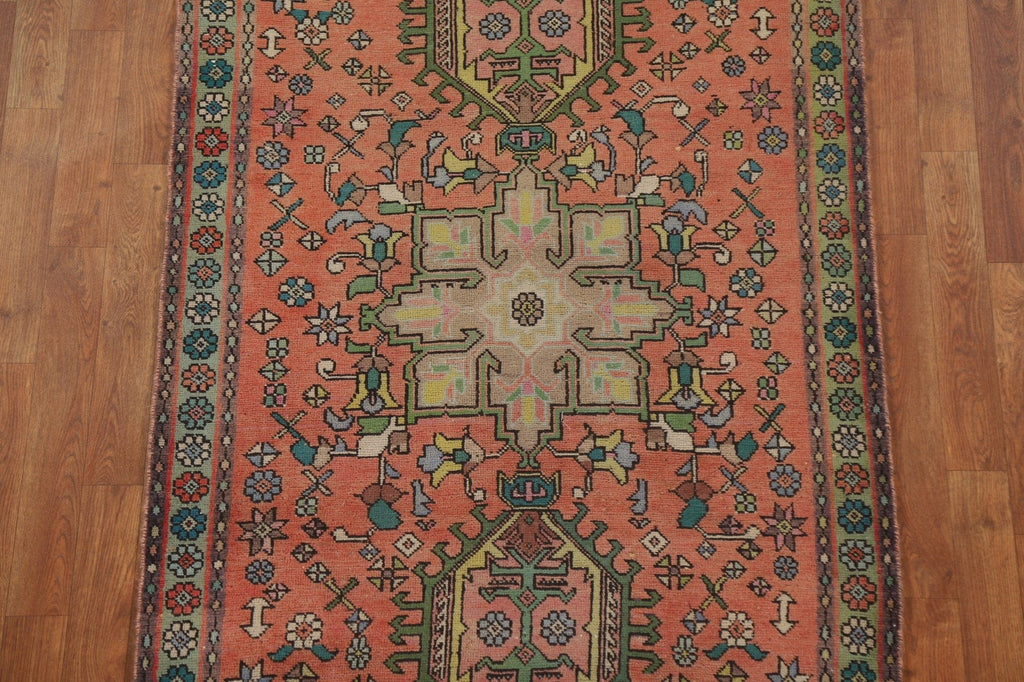 Vegetable Dye Heriz Persian Runner Rug 3x13