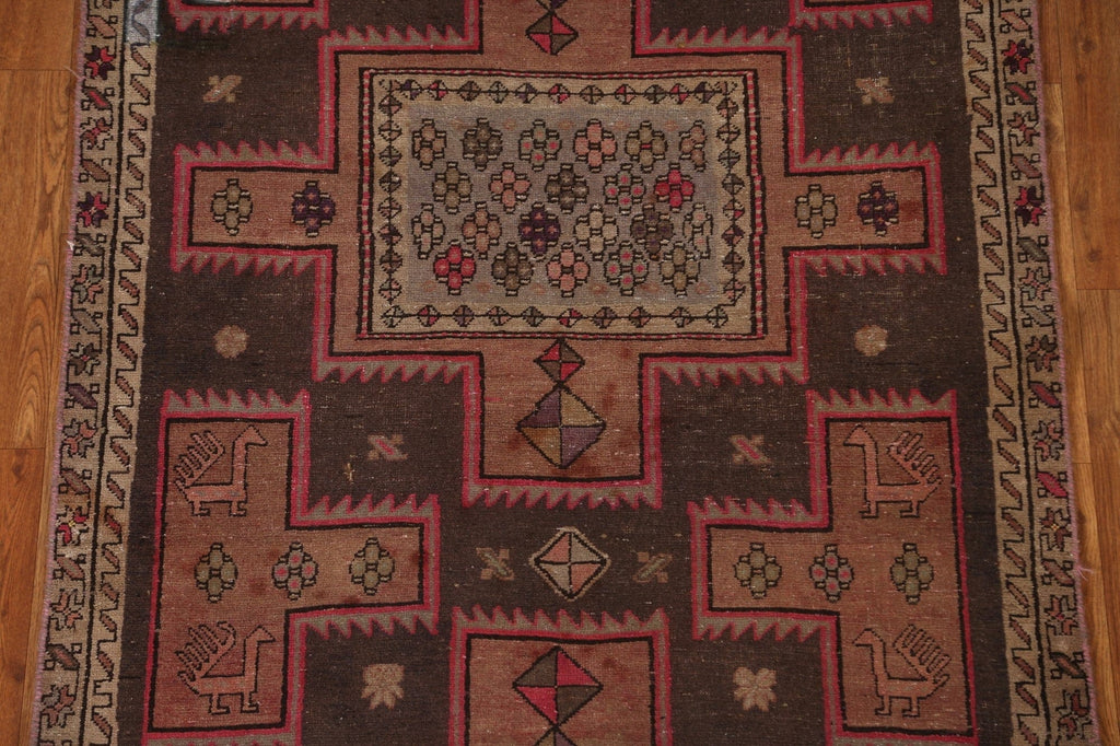 Geometric Meshkin Persian Runner Rug 3x9