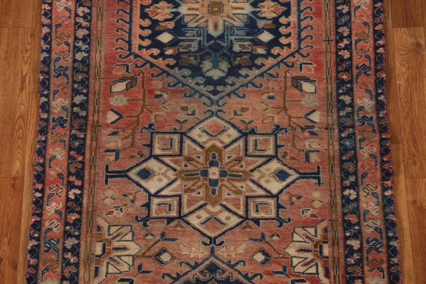 Geometric Heriz Persian Runner Rug 3x10