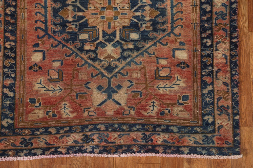 Geometric Heriz Persian Runner Rug 3x10