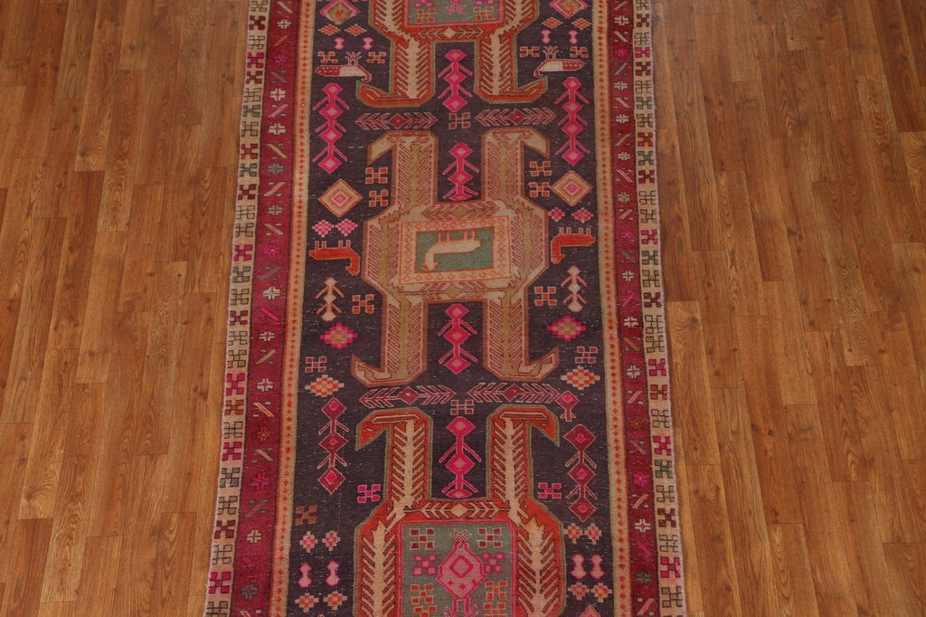 Tribal Meshkin Persian Runner Rug 4x10