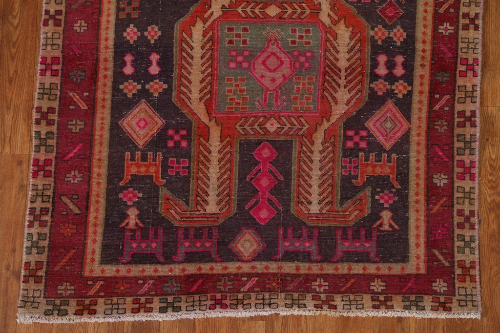 Tribal Meshkin Persian Runner Rug 4x10