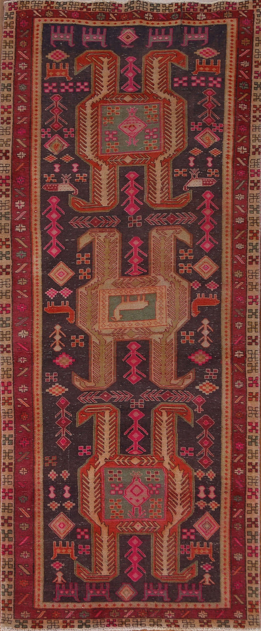 Tribal Meshkin Persian Runner Rug 4x10