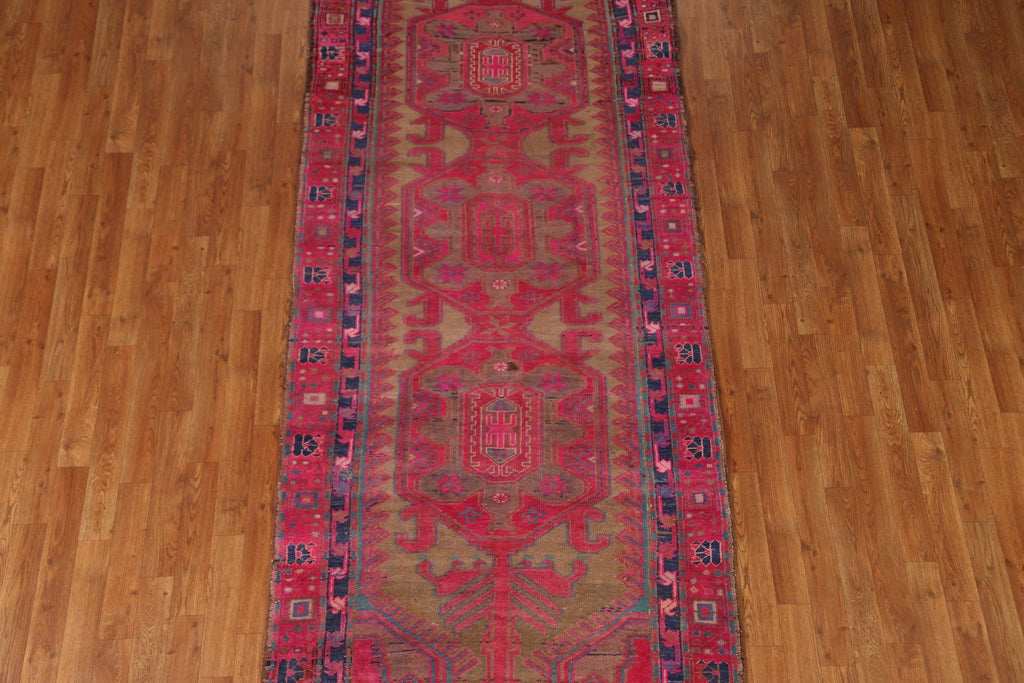 Vintage Meshkin Persian Runner Rug 4x10