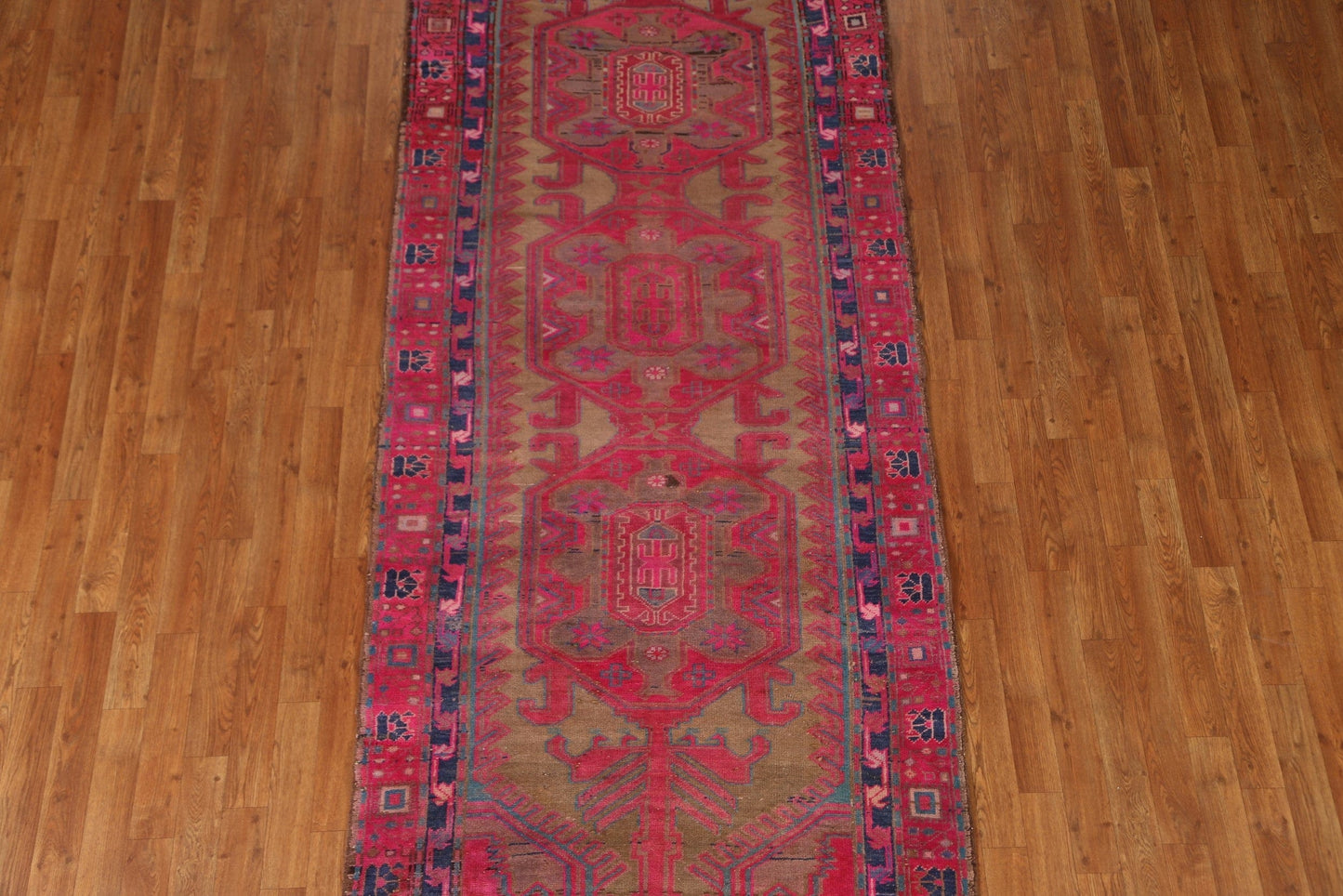 Vintage Meshkin Persian Runner Rug 4x10