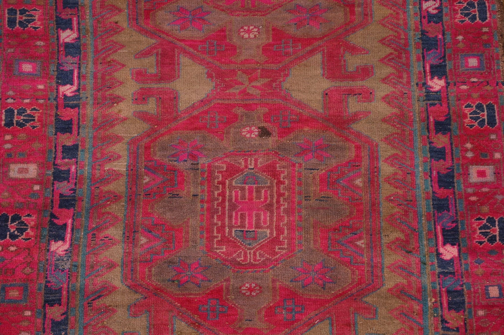 Vintage Meshkin Persian Runner Rug 4x10