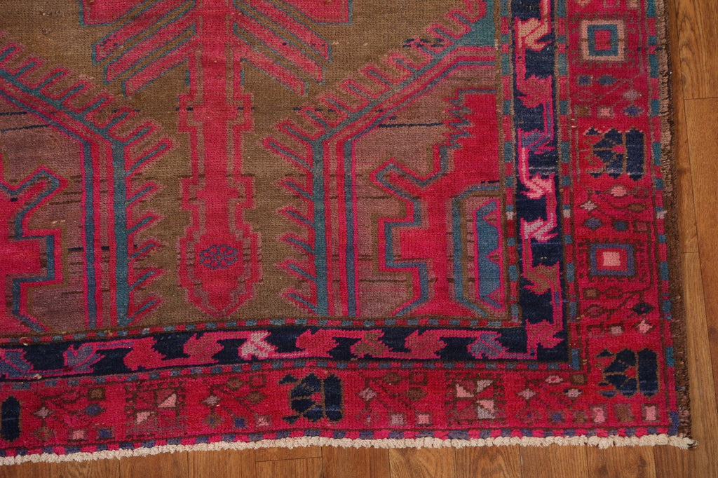 Vintage Meshkin Persian Runner Rug 4x10