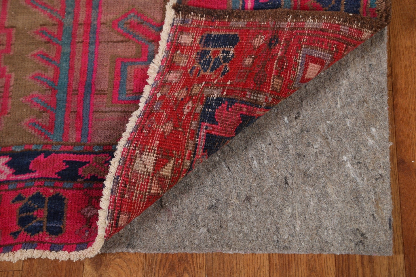 Vintage Meshkin Persian Runner Rug 4x10