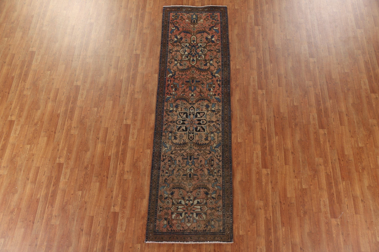 Vintage Heriz Persian Runner Rug 3x10