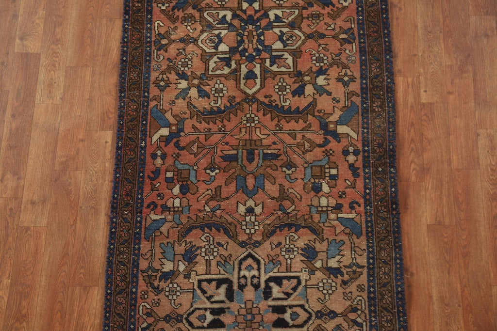 Vintage Heriz Persian Runner Rug 3x10