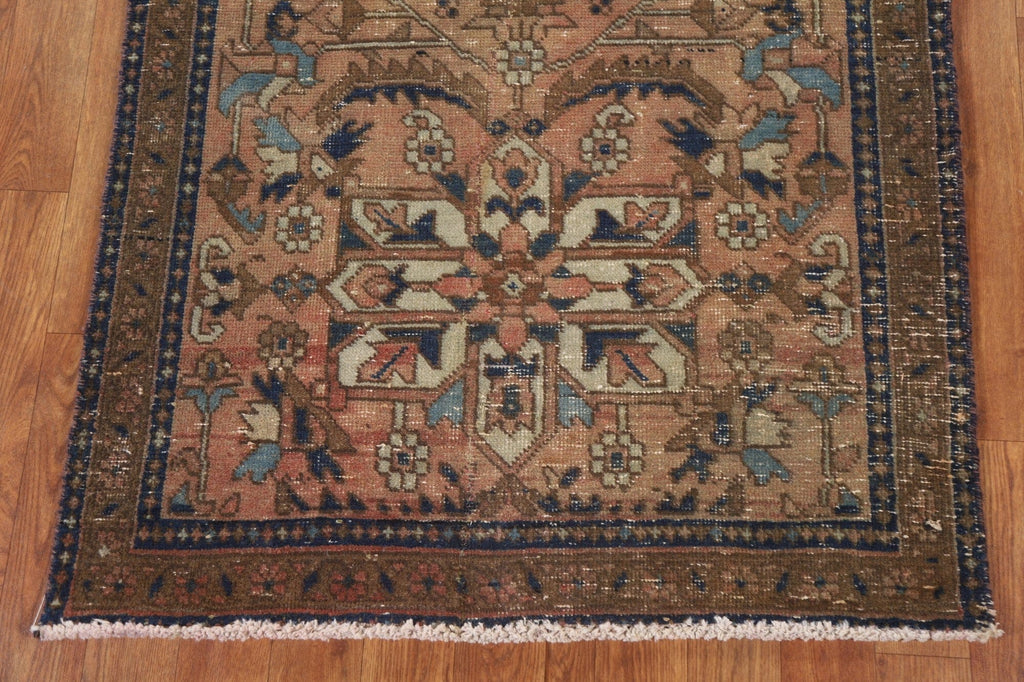 Vintage Heriz Persian Runner Rug 3x10