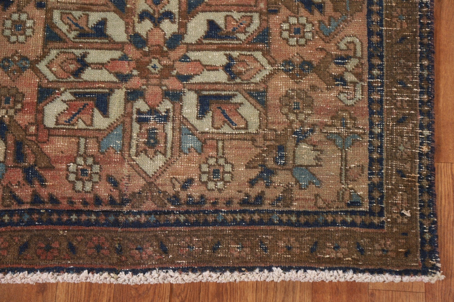 Vintage Heriz Persian Runner Rug 3x10