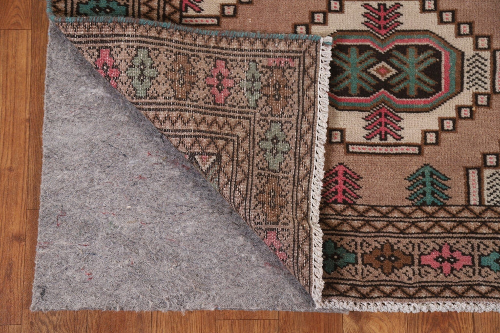 Geometric Turkoman Persian Runner Rug 3x12