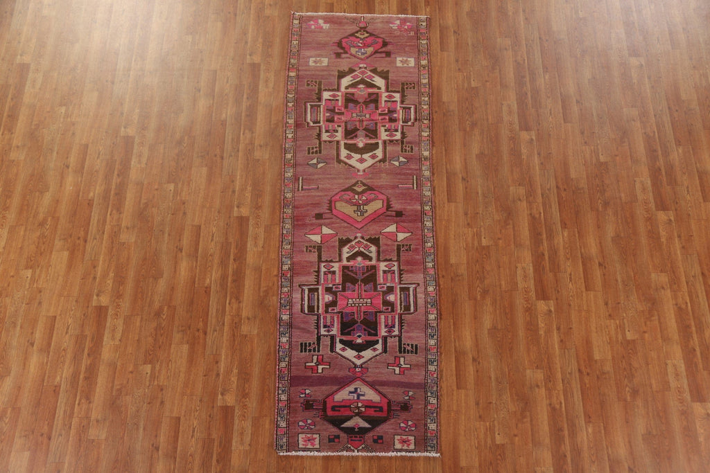 Geometric Hamedan Persian Runner Rug 3x8