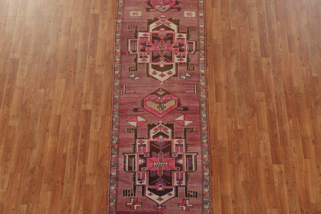 Geometric Hamedan Persian Runner Rug 3x8