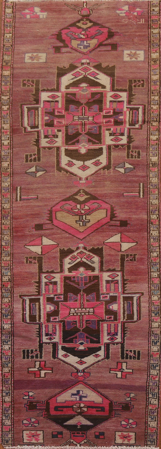 Geometric Hamedan Persian Runner Rug 3x8