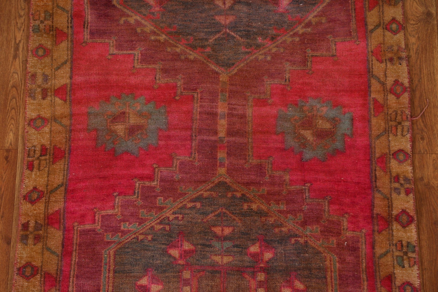 Geometric Meshkin Persian Runner Rug 3x10