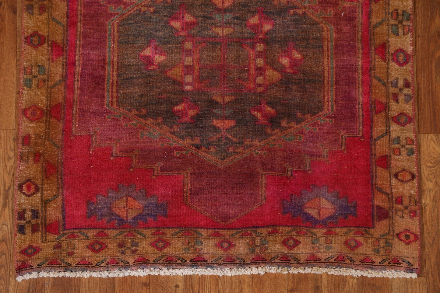 Geometric Meshkin Persian Runner Rug 3x10