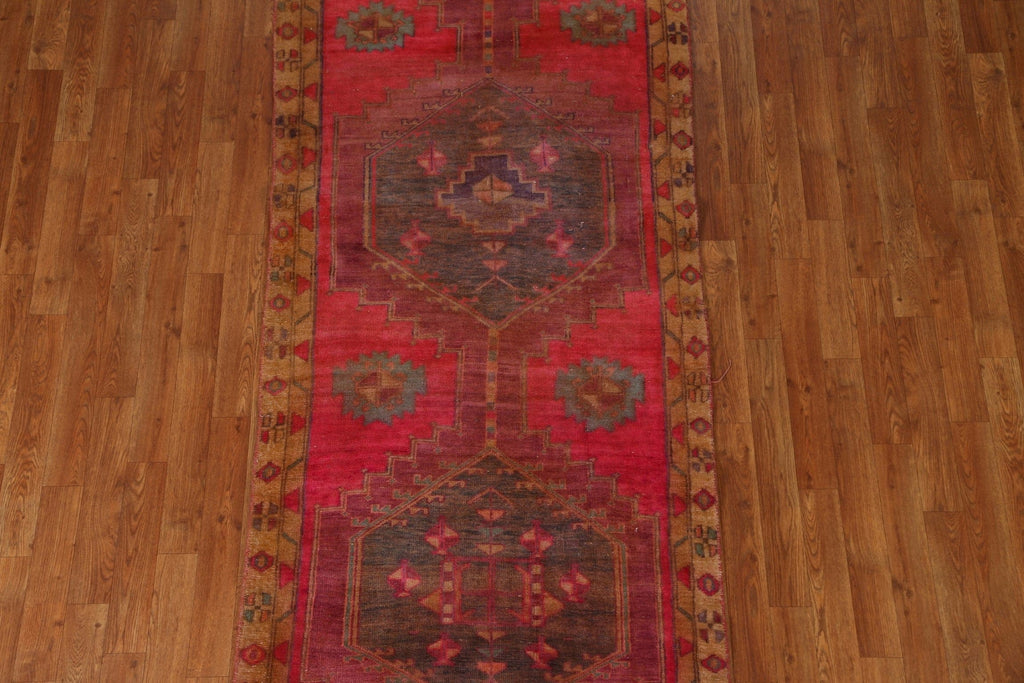 Geometric Meshkin Persian Runner Rug 3x10