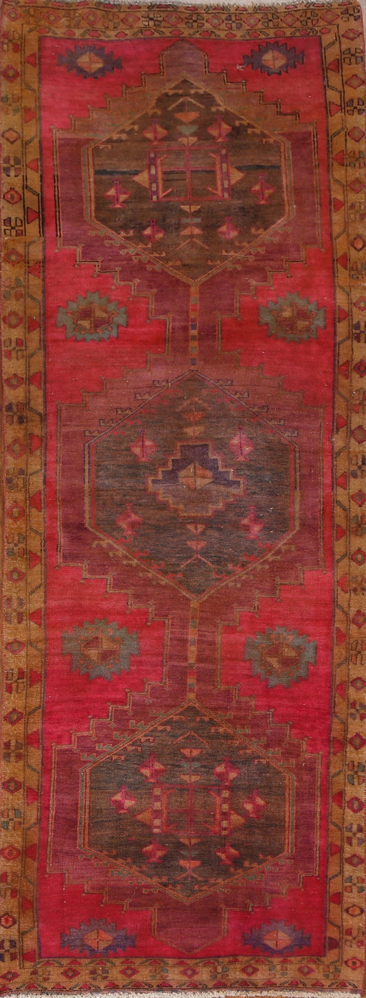 Geometric Meshkin Persian Runner Rug 3x10