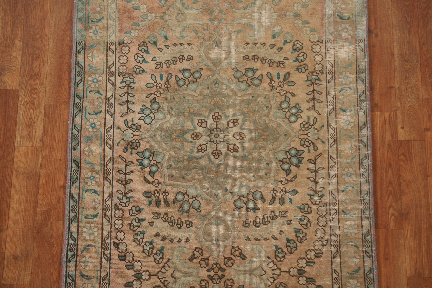 Vintage Tabriz Persian Runner Rug 3x9