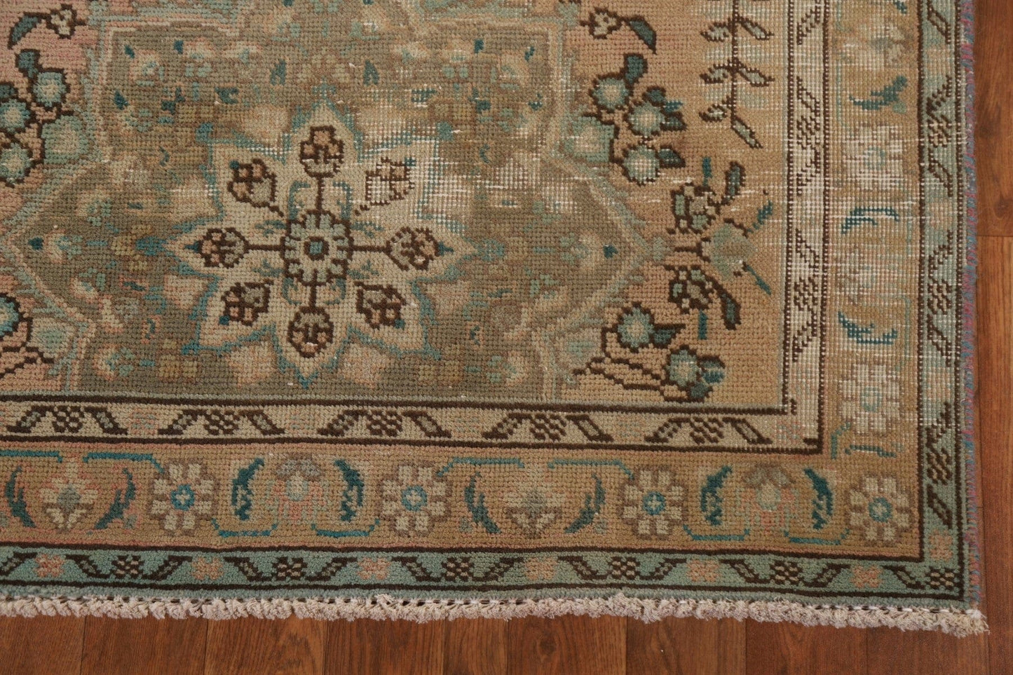 Vintage Tabriz Persian Runner Rug 3x9