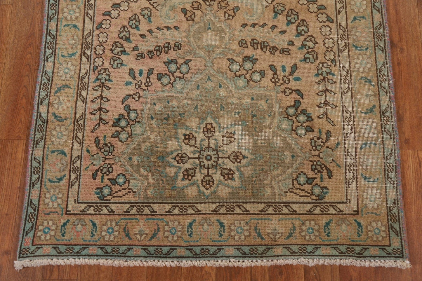 Vintage Tabriz Persian Runner Rug 3x9