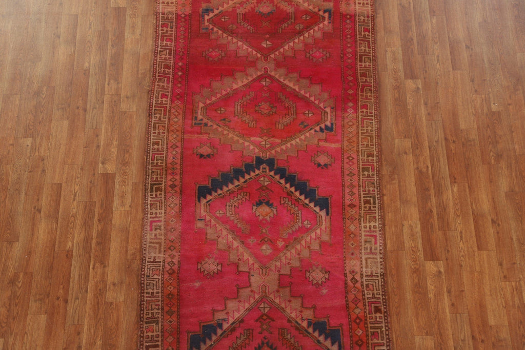 Geometric Meshkin Persian Runner Rug 4x9