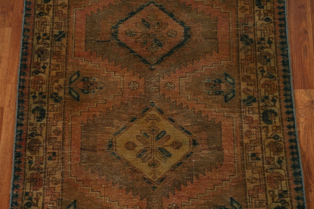 Geometric Heriz Persian Runner Rug 3x10