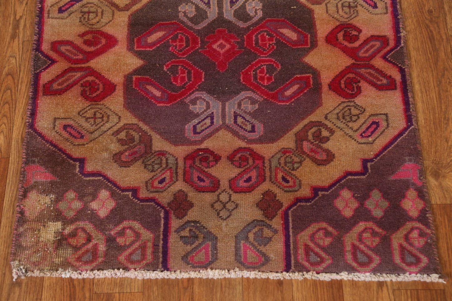 Hand-Knotted Wool Ardebil Persian Runner Rug 3x9