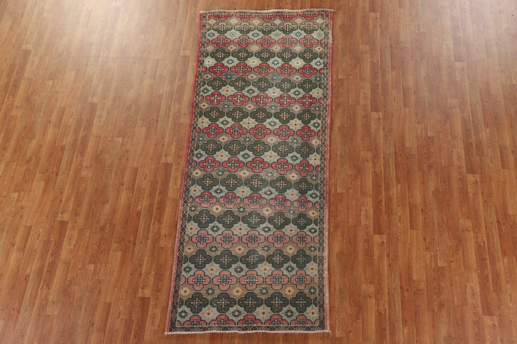 All-Over Tabriz Persian Runner Rug 4x9