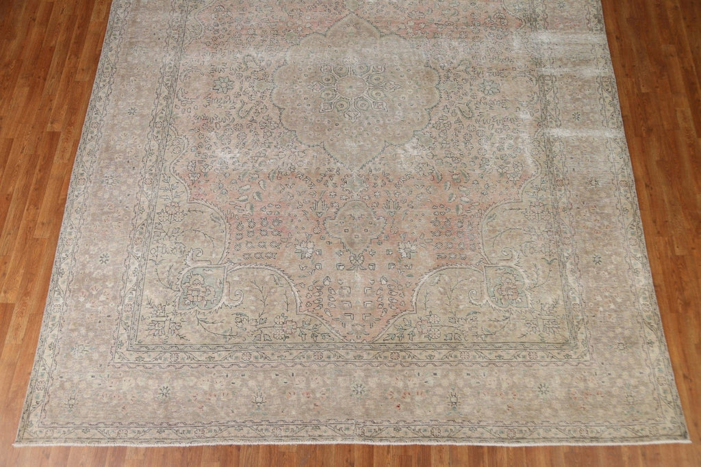 Distressed Tabriz Persian Area Rug 10x12