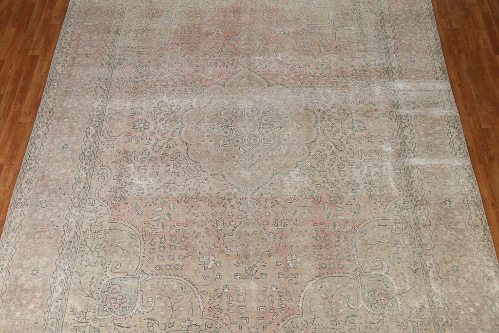 Distressed Tabriz Persian Area Rug 10x12