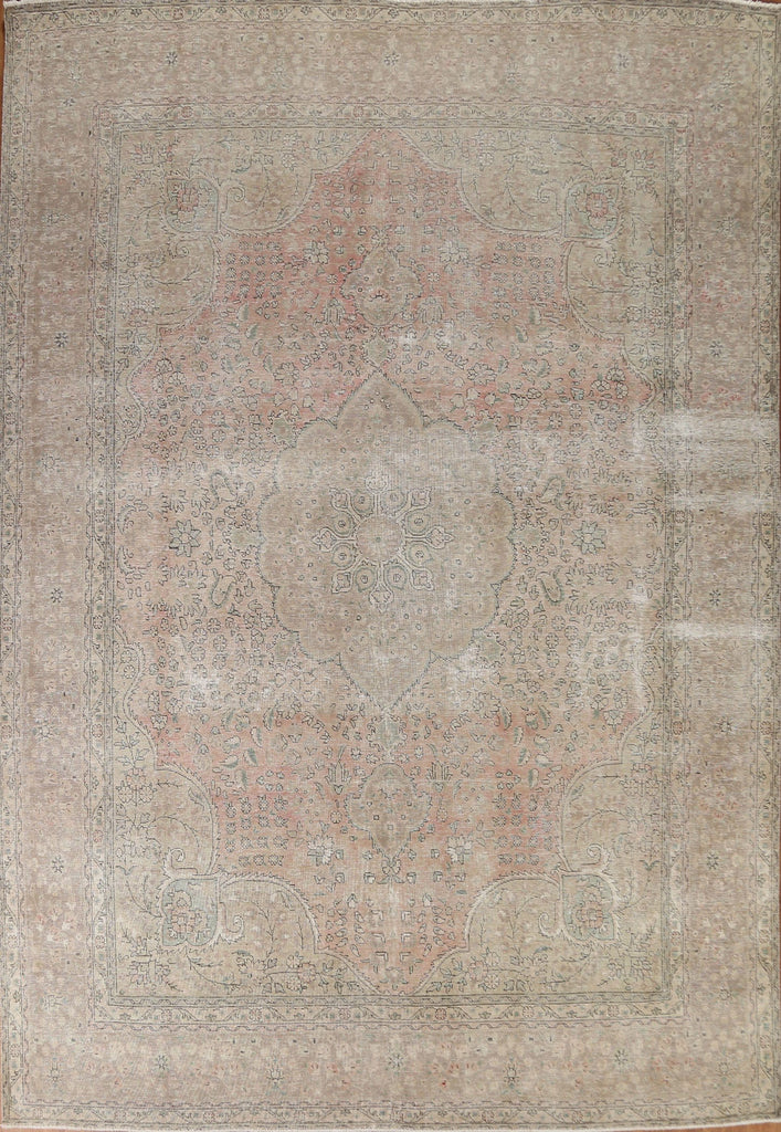 Distressed Tabriz Persian Area Rug 10x12