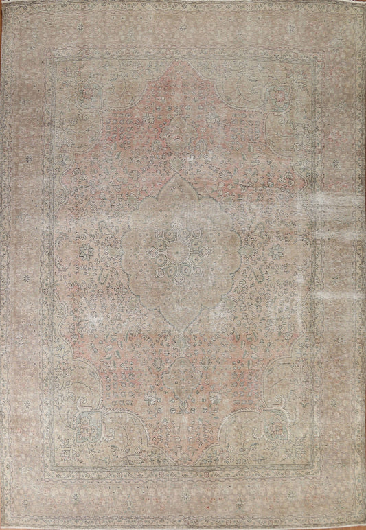 Distressed Tabriz Persian Area Rug 10x12