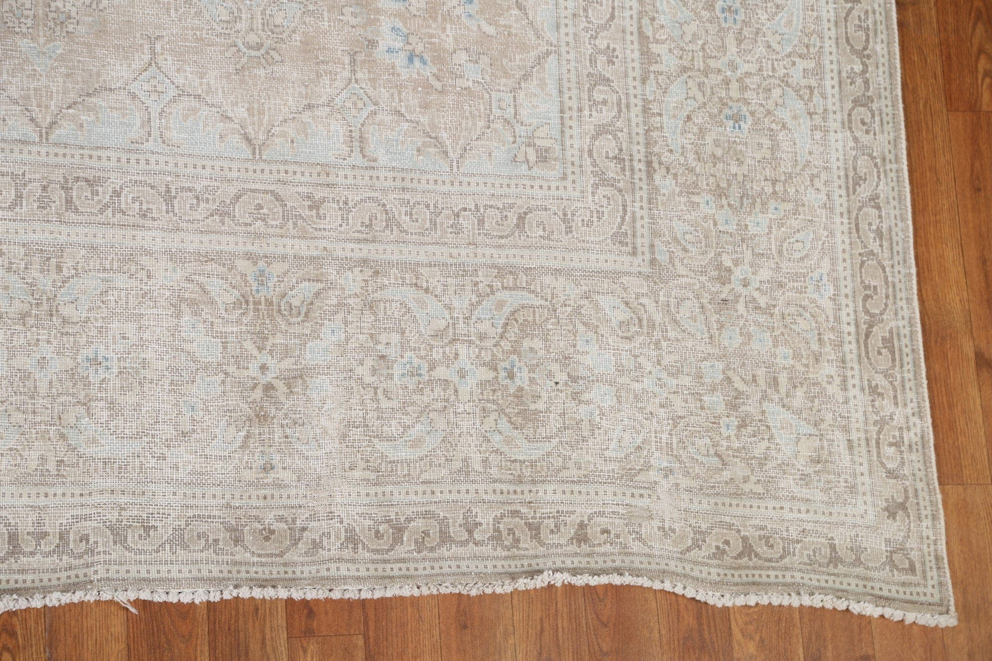 Distressed Muted Kerman Persian Area Rug 10x13