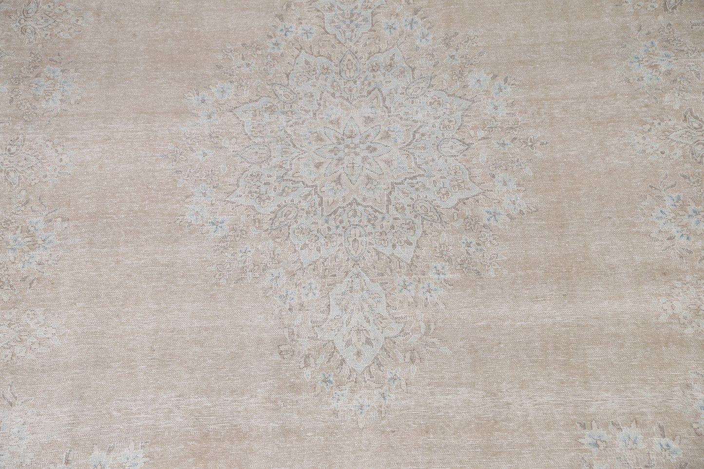 Distressed Muted Kerman Persian Area Rug 10x13