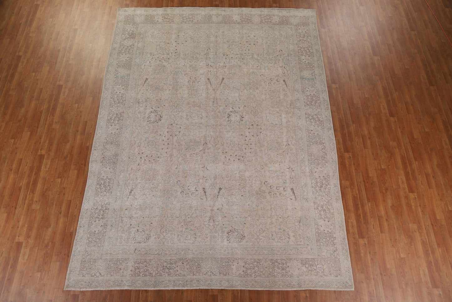 Muted Distressed Tabriz Persian Area Rug 10x13