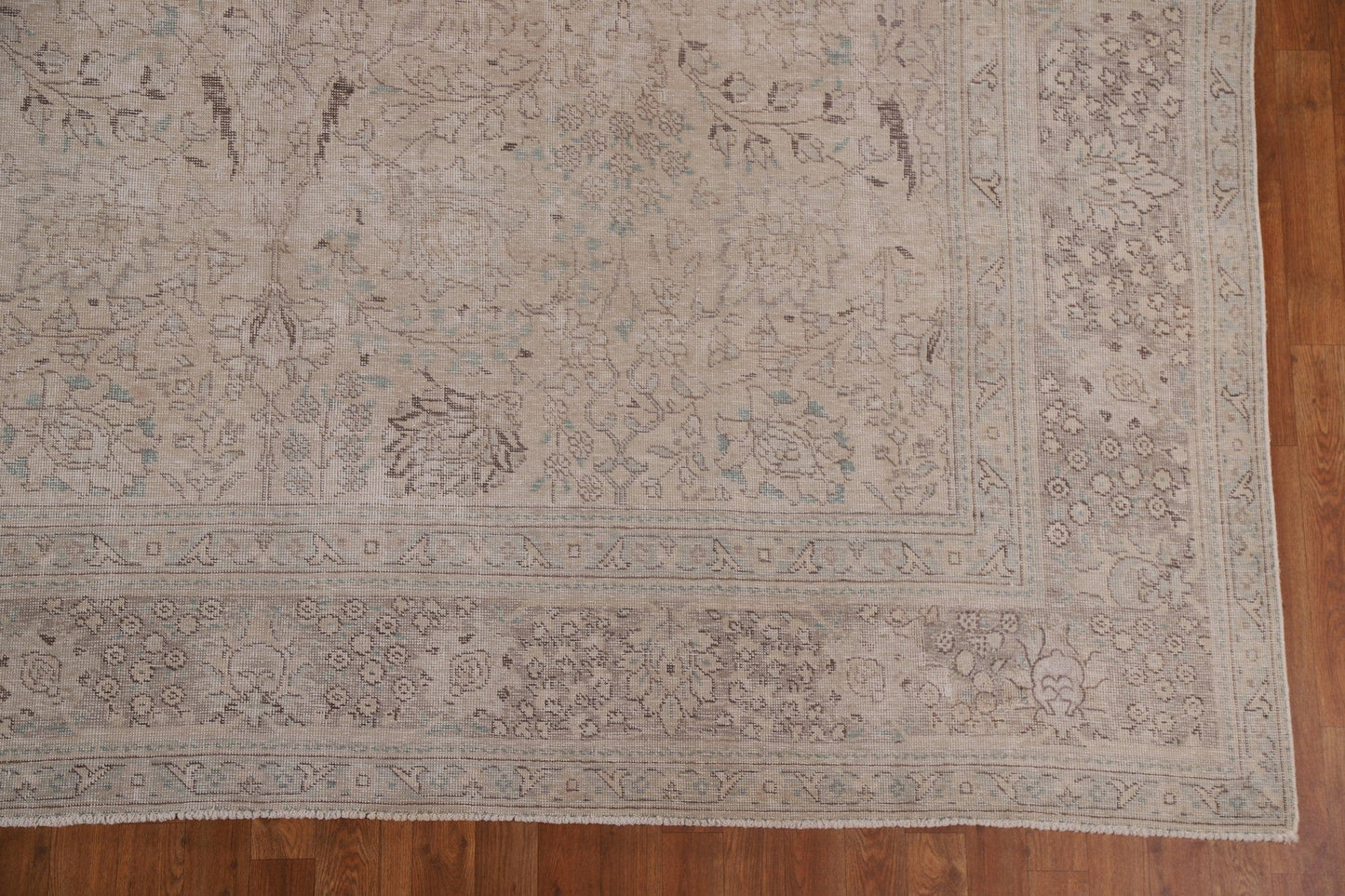 Muted Distressed Tabriz Persian Area Rug 10x13