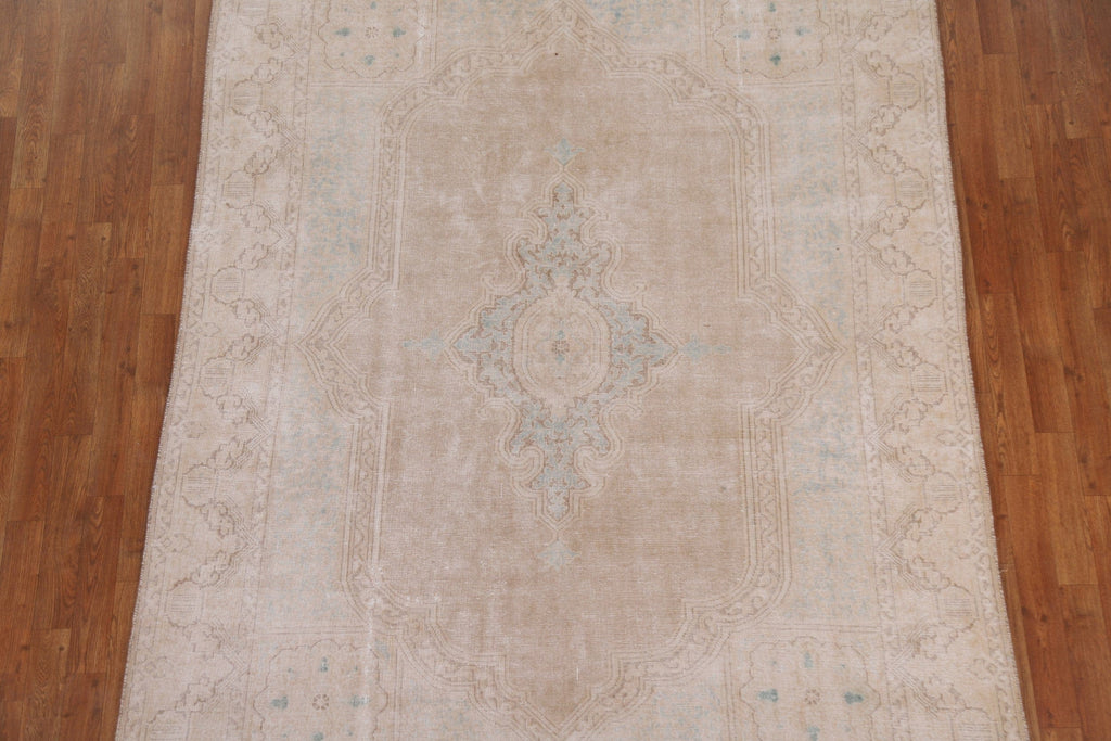 Distressed Kerman Persian Area Rug 6x8