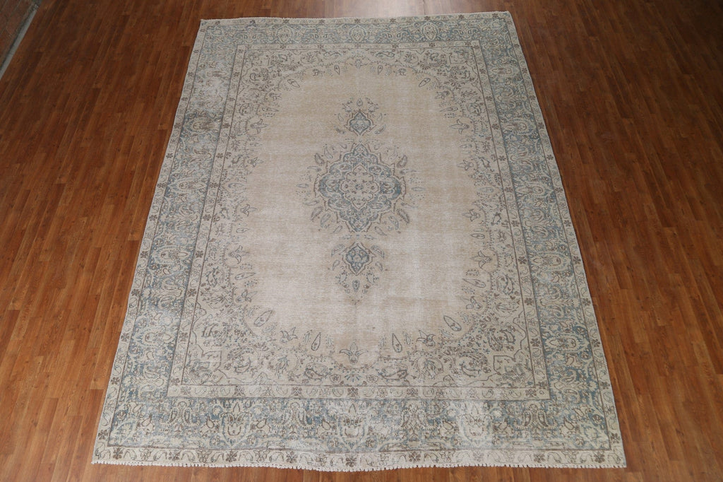 Distressed Kerman Persian Area Rug 9x12