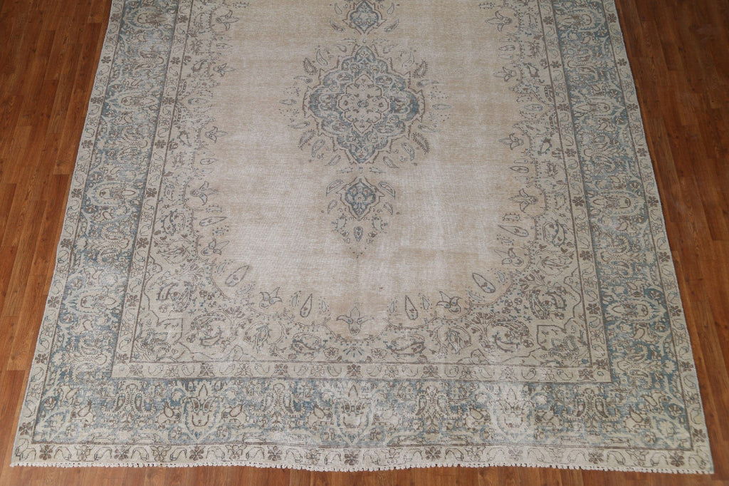 Distressed Kerman Persian Area Rug 9x12