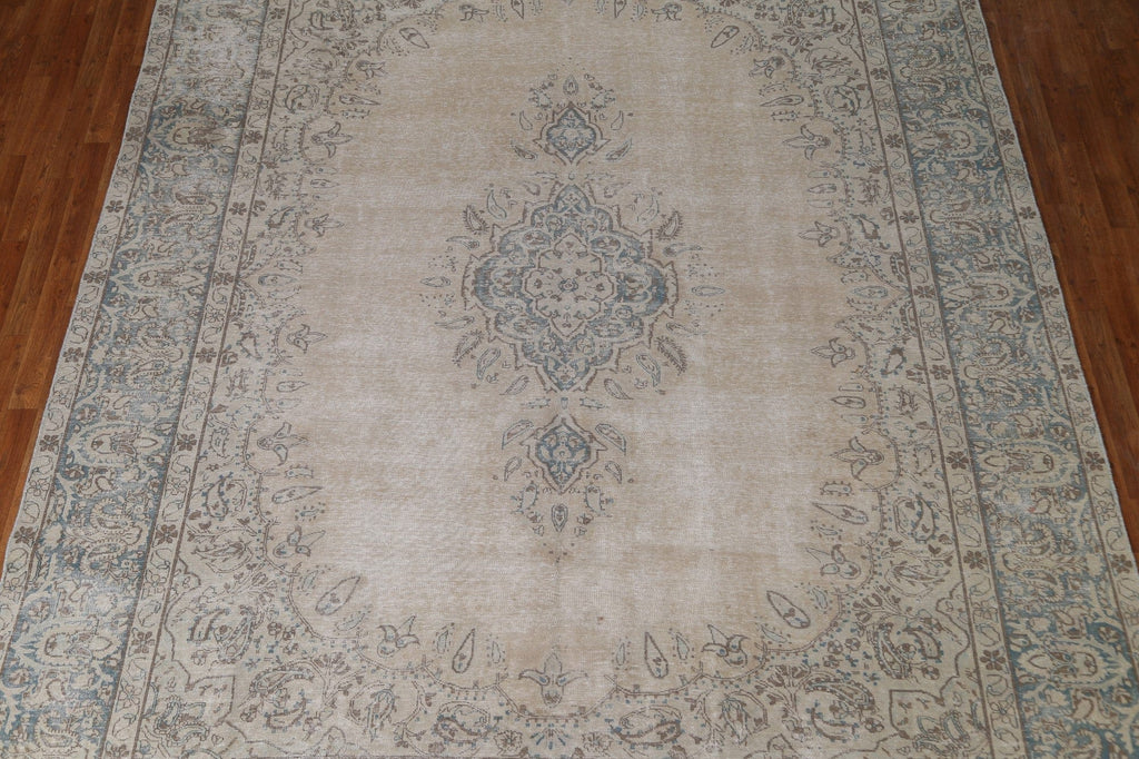 Distressed Kerman Persian Area Rug 9x12